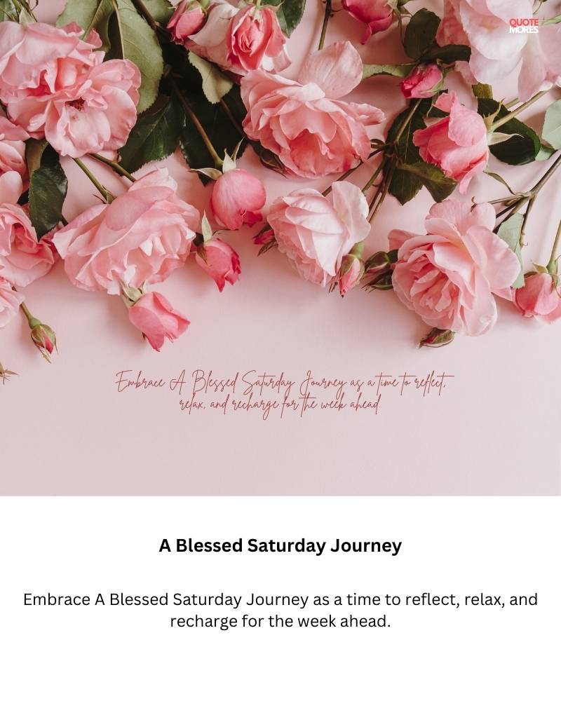 A Blessed Saturday Journey