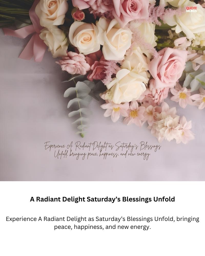 A Radiant Delight Saturday’s Blessings Unfold