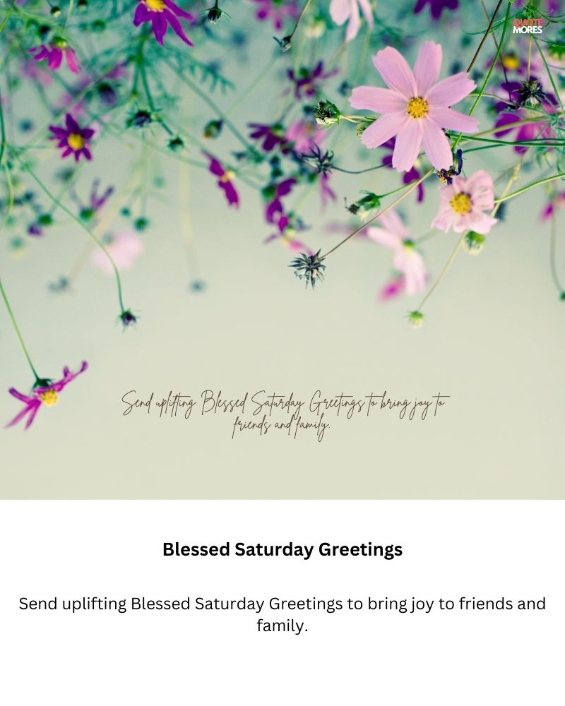 Blessed Saturday Greetings