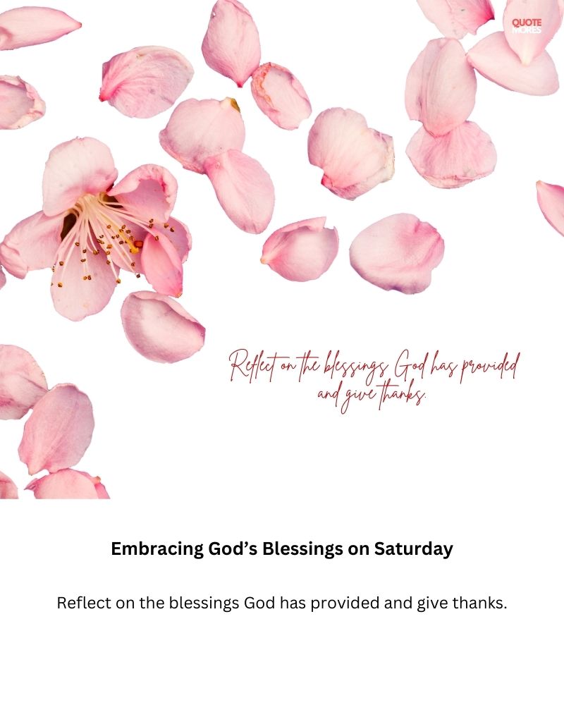 Embracing God’s Blessings on Saturday