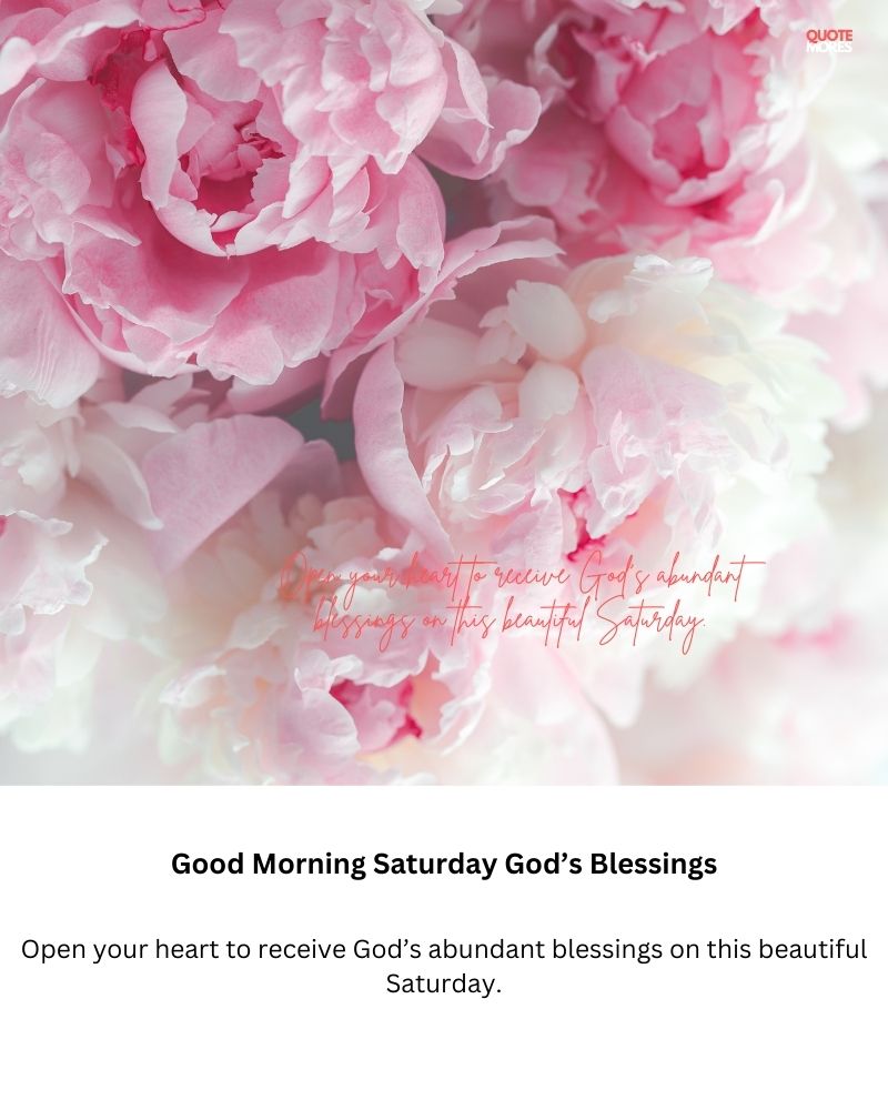 Good Morning Saturday God’s Blessings