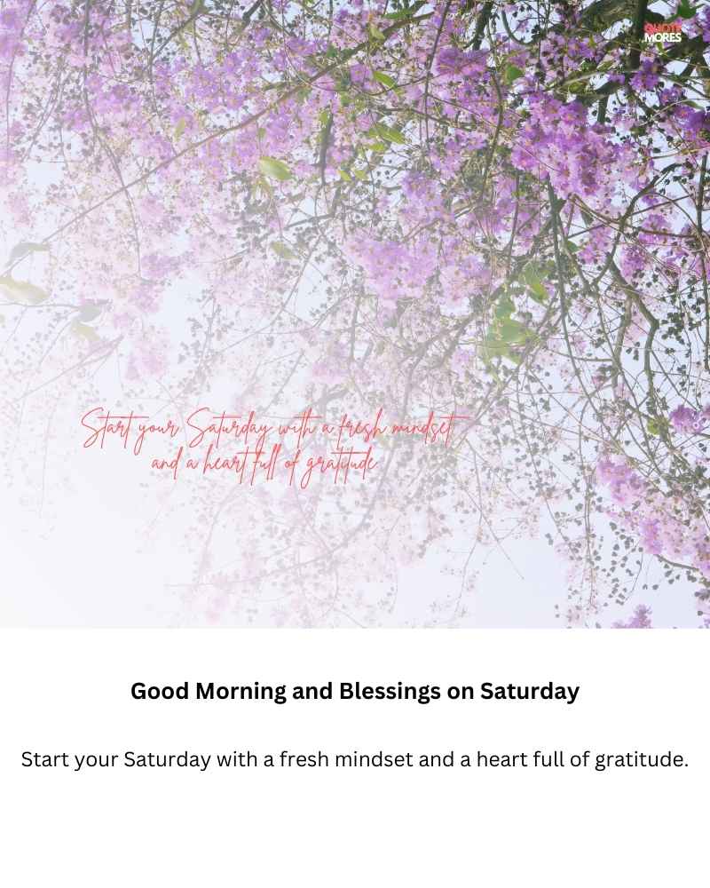 Good Morning and Blessings on Saturday