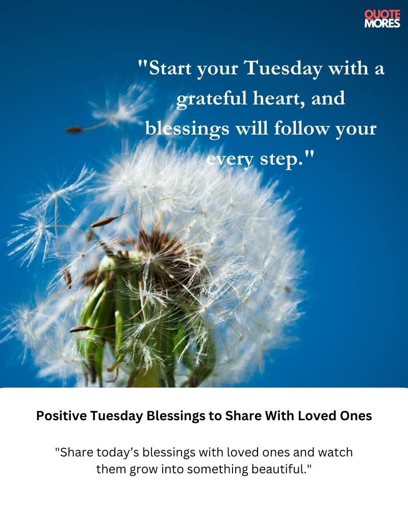 Positive Tuesday Blessings to Share With Loved Ones