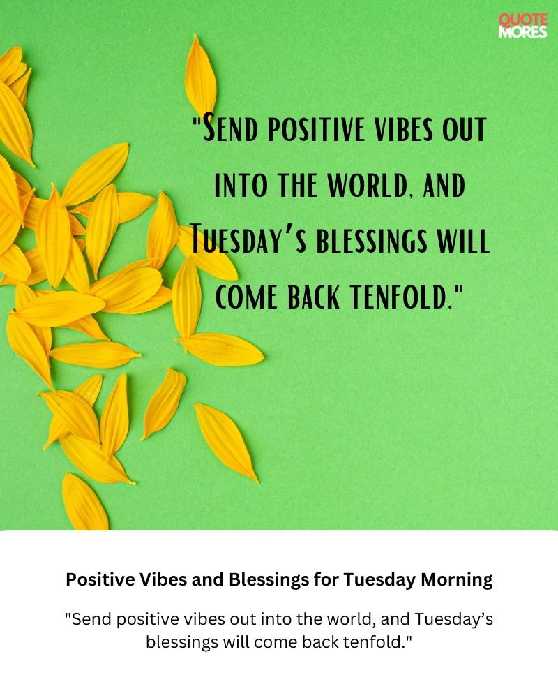 Positive Vibes and Blessings for Tuesday Morning