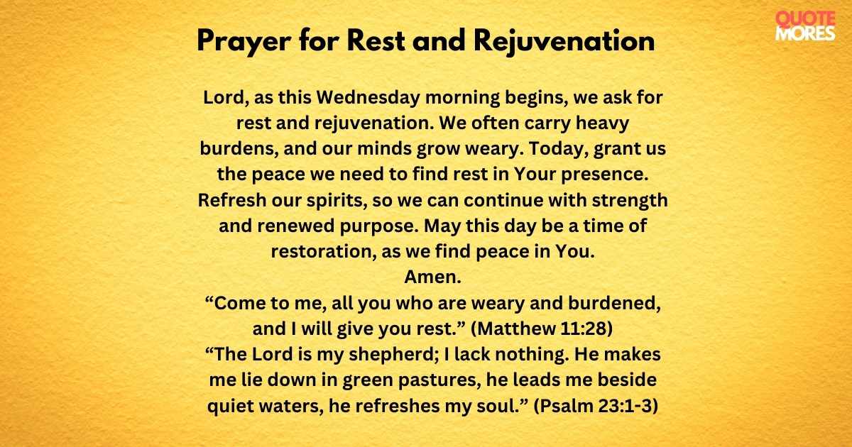 Wednesday Morning Prayers