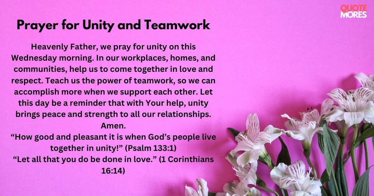 Prayer for Unity and Teamwork