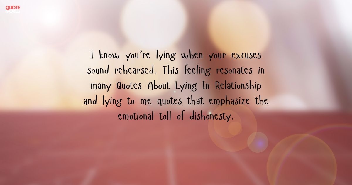 Quotes About Lying In Relationship 