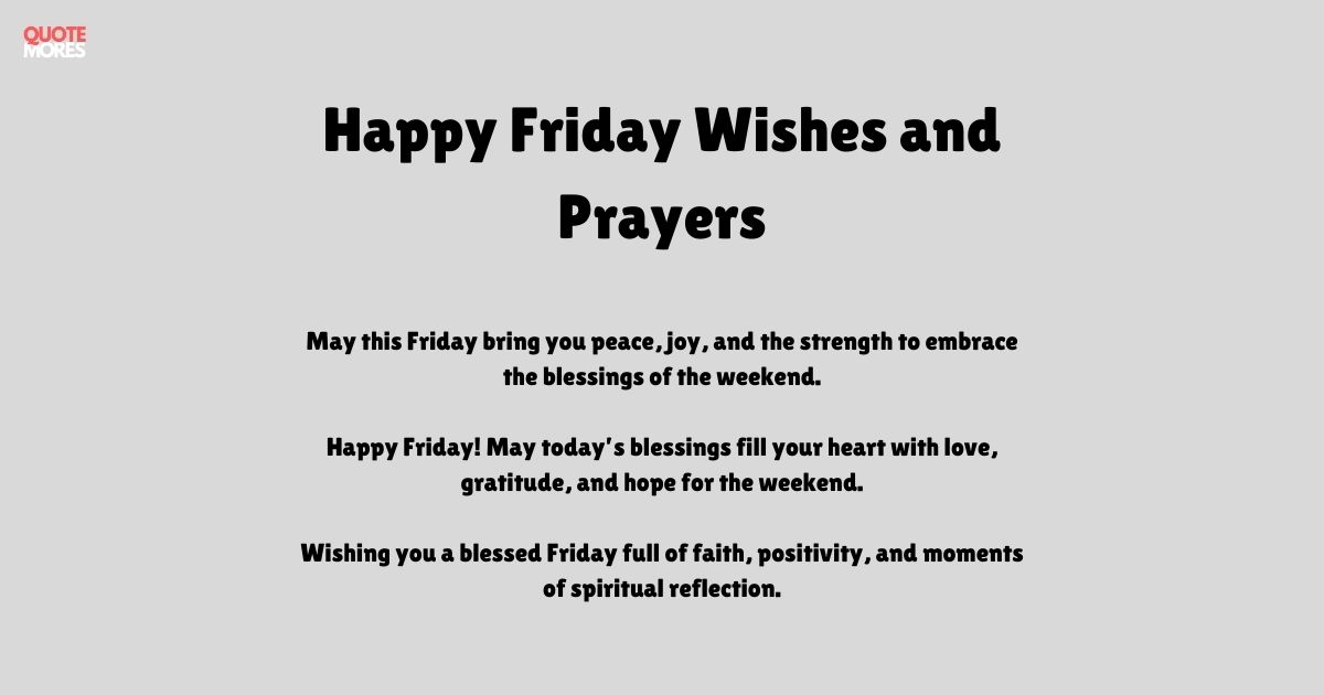 Happy Friday Wishes and Prayers